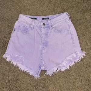 Wild Fable high rise Purple Jean Shorts Frayed Hem